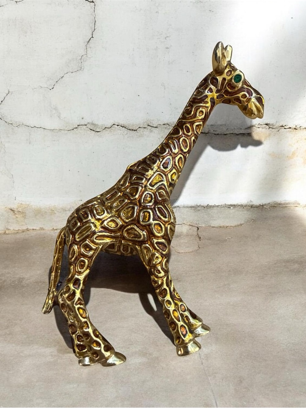 Vintage Gold-Tone Giraffe Brooch Pin